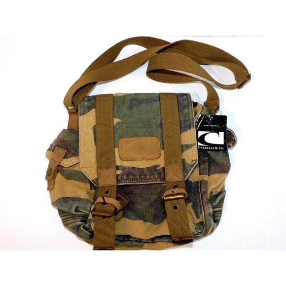 Cabrelli & Co Handbags - Cabrelli & Co Womens Rustic Camo Canvas Crossbody Bag New old Stock with Tag